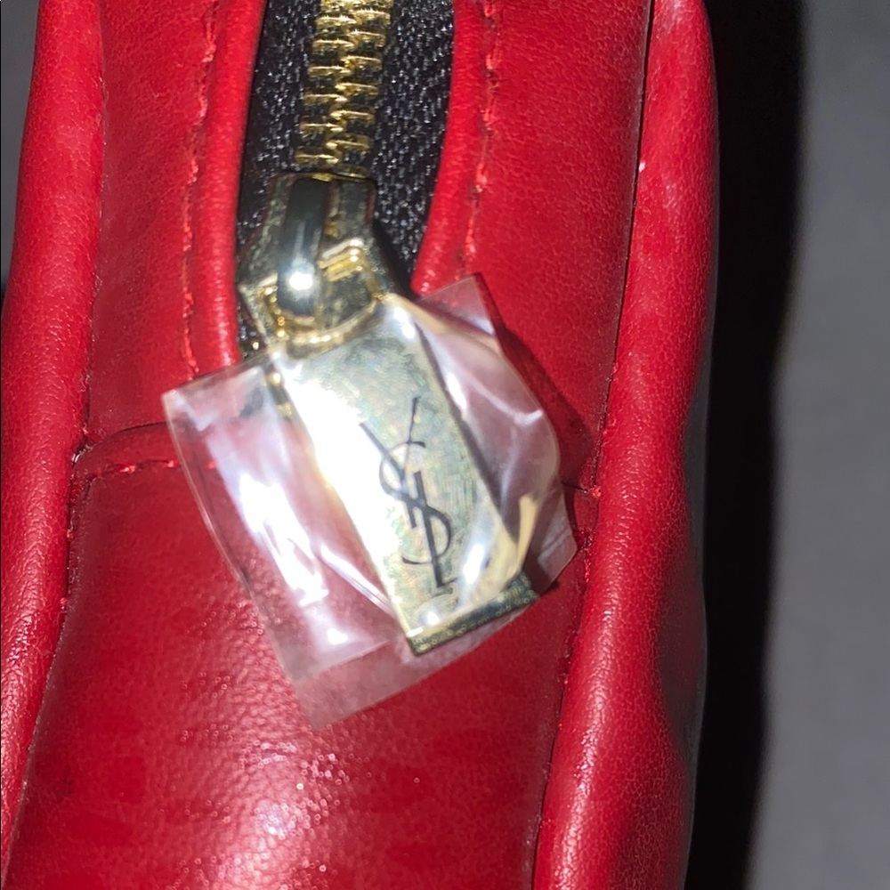 Yves Saint Laurent Red Pouch - Picture 3 of 4
